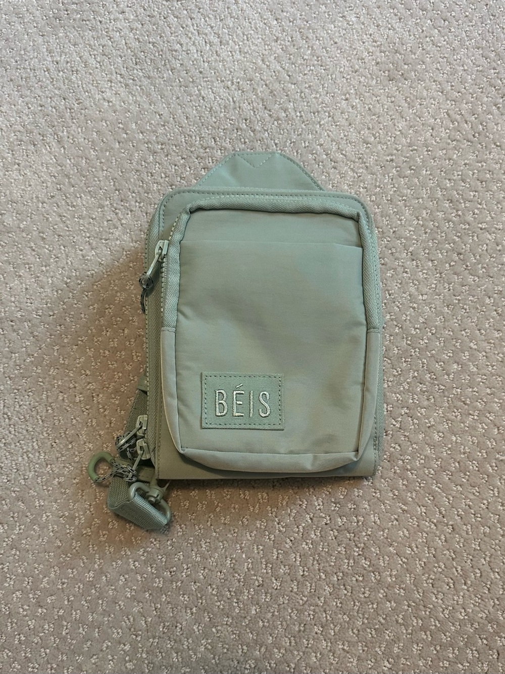 BEIS Crossbody Sling Bag in Sage Green